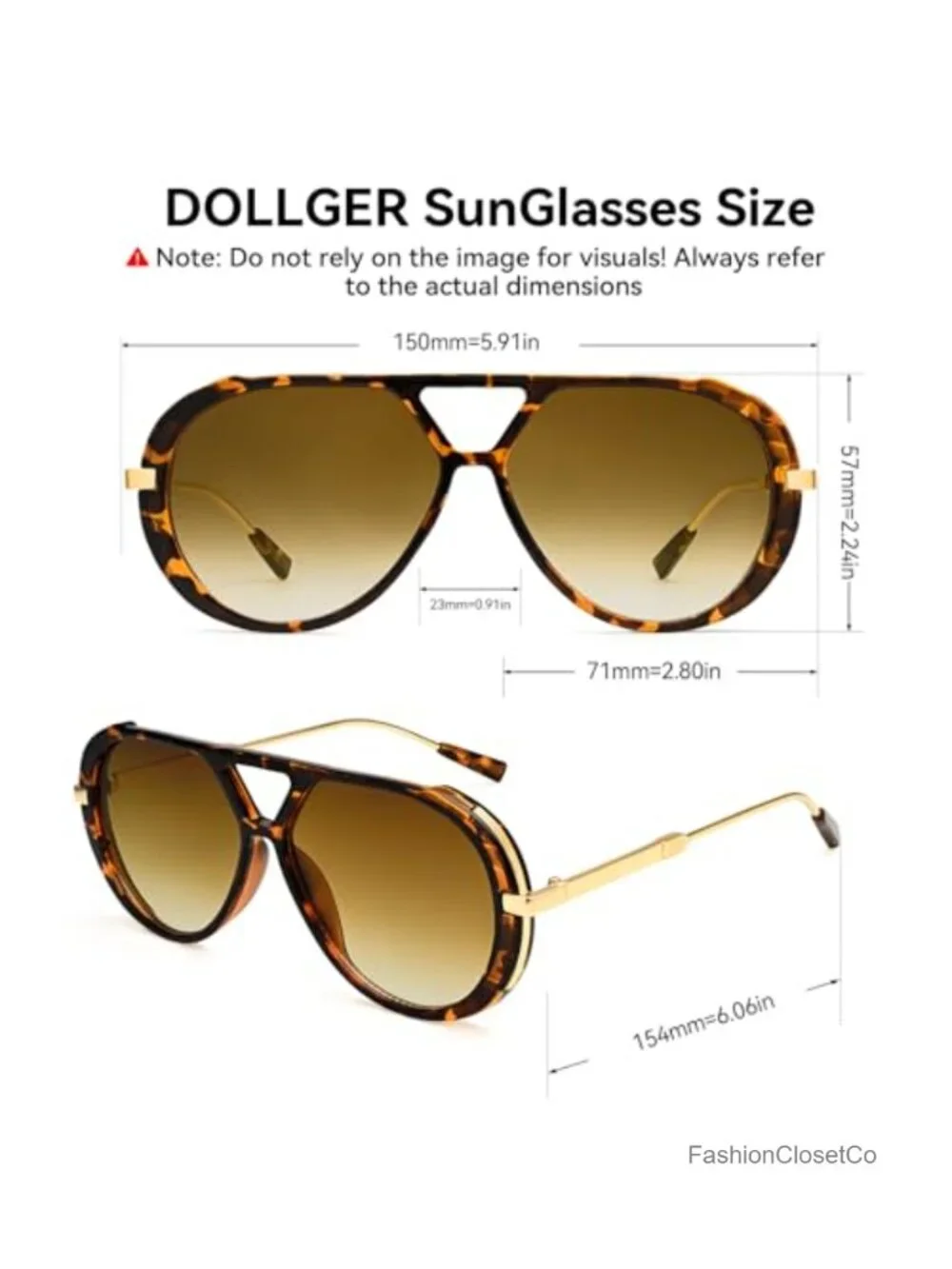 Oversized Aviator Sunglasses for Women Men Retro 70s Style UV400